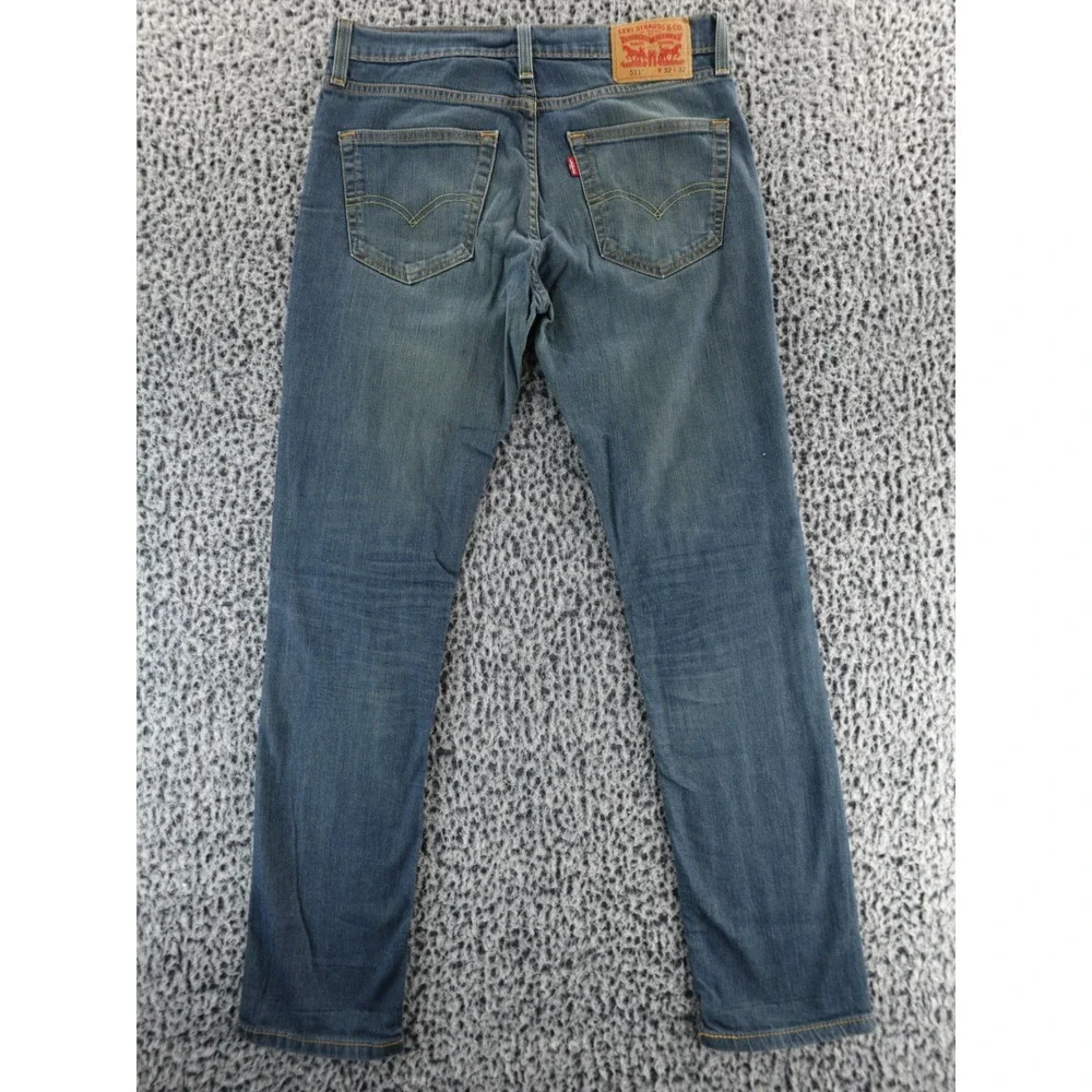 Levis 511 Slim Fit Jeans Mens 32x32 Medium Wash Blue Denim‎ Tapered Leg